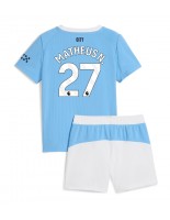 Manchester City Matheus Nunes #27 Domácí dres pro děti 2025-26 Krátký Rukáv (+ trenýrky)